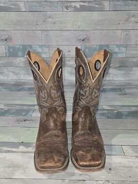 Ariat Tan Suede Western Pull-On Boots